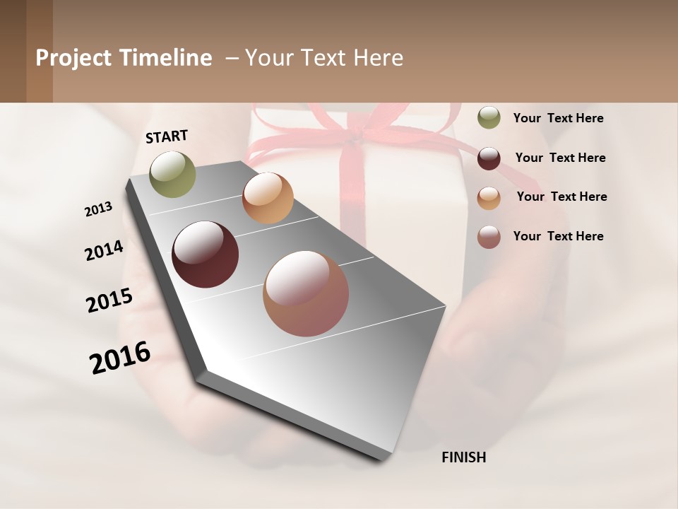 A Person Holding A Present In Their Hands PowerPoint Template