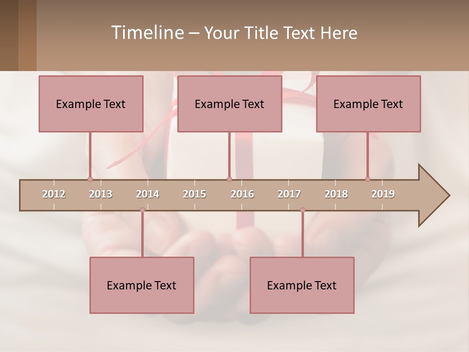 A Person Holding A Present In Their Hands PowerPoint Template