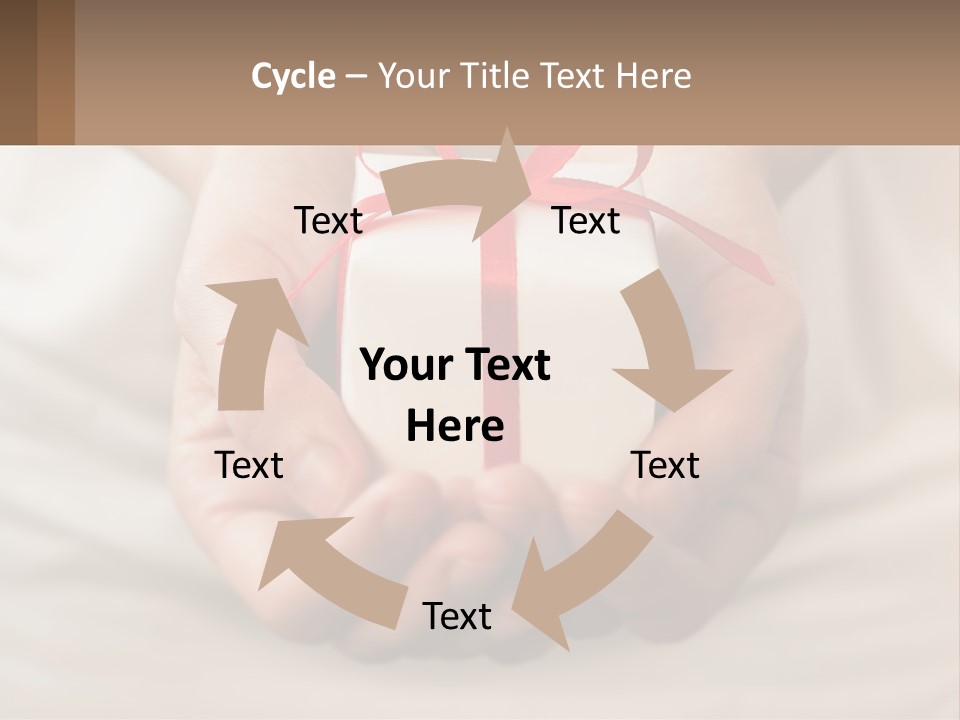 A Person Holding A Present In Their Hands PowerPoint Template