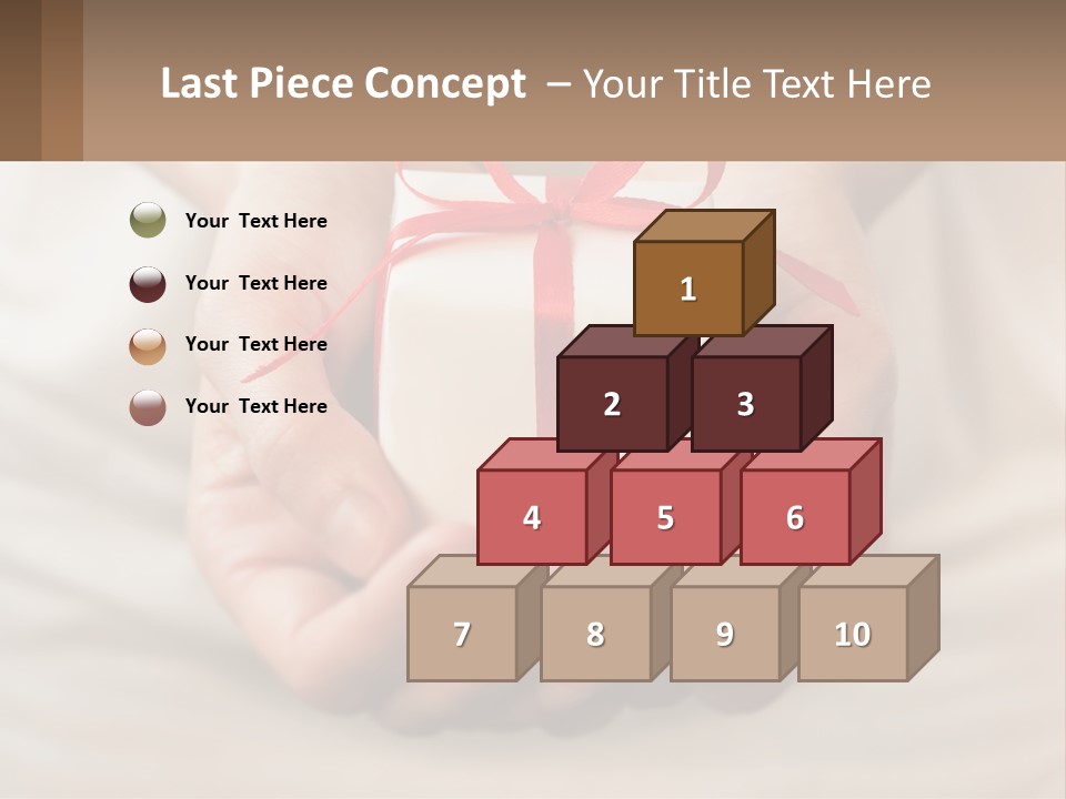A Person Holding A Present In Their Hands PowerPoint Template