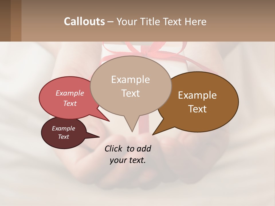 A Person Holding A Present In Their Hands PowerPoint Template