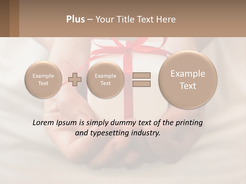 A Person Holding A Present In Their Hands PowerPoint Template