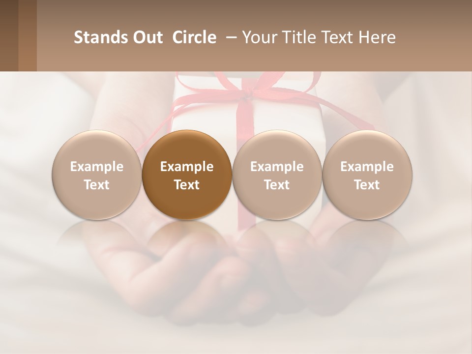 A Person Holding A Present In Their Hands PowerPoint Template