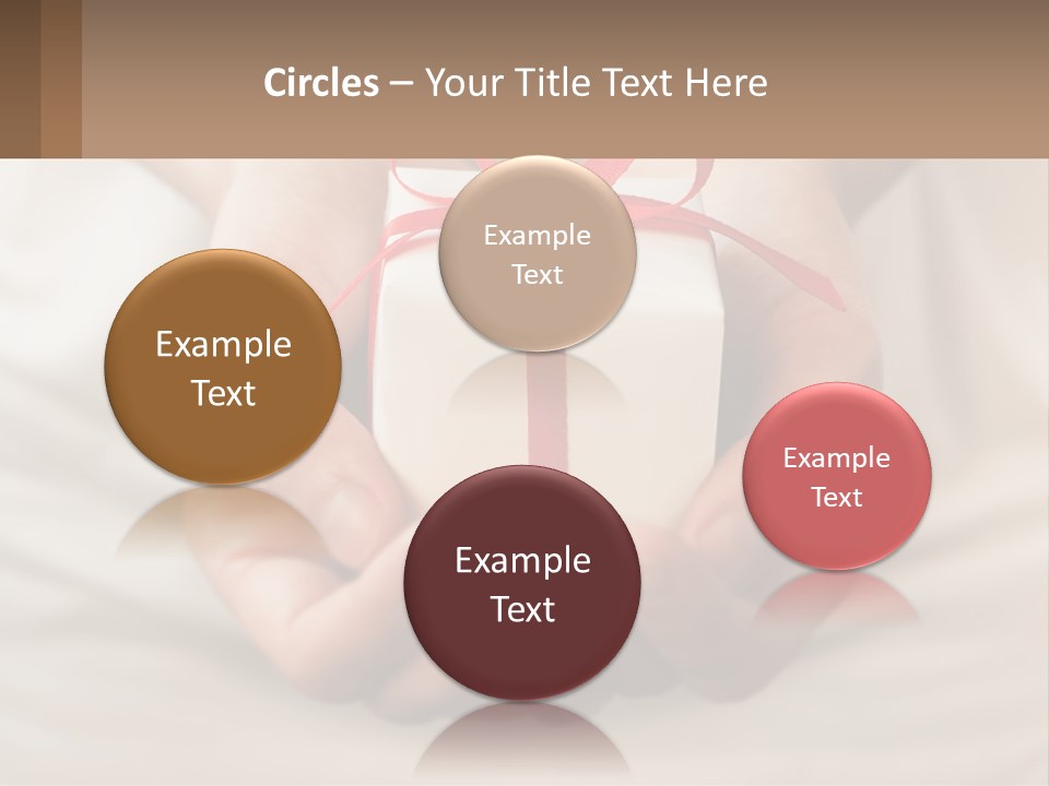 A Person Holding A Present In Their Hands PowerPoint Template