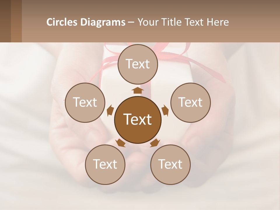 A Person Holding A Present In Their Hands PowerPoint Template