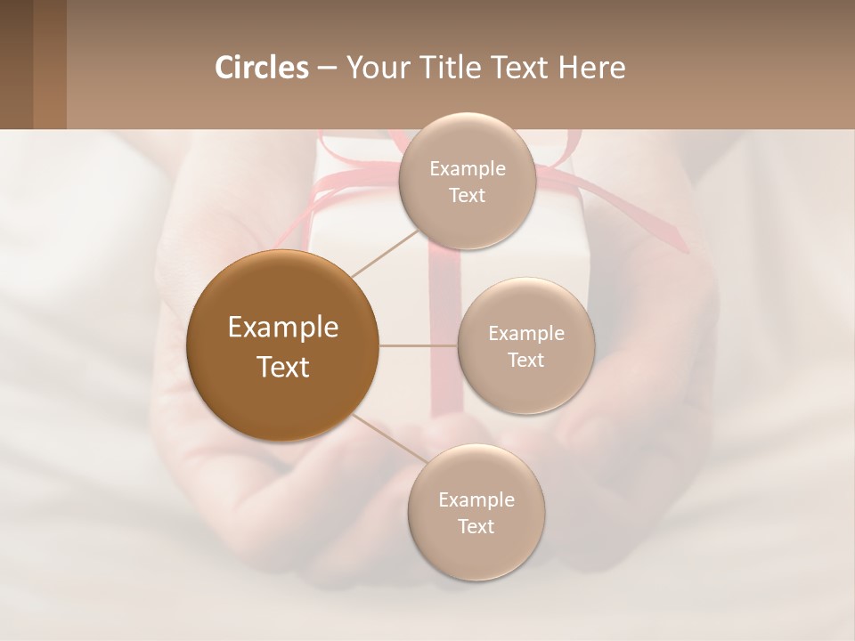 A Person Holding A Present In Their Hands PowerPoint Template