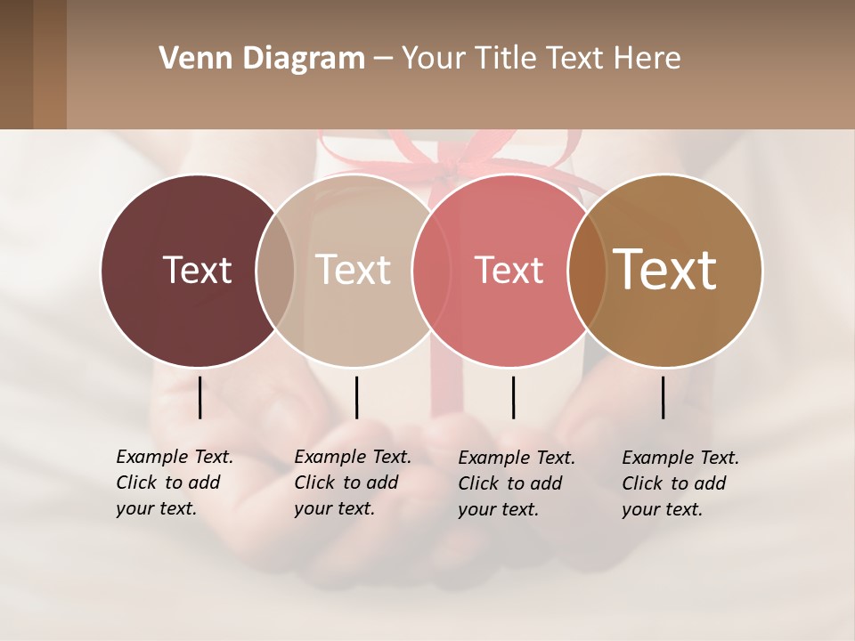 A Person Holding A Present In Their Hands PowerPoint Template