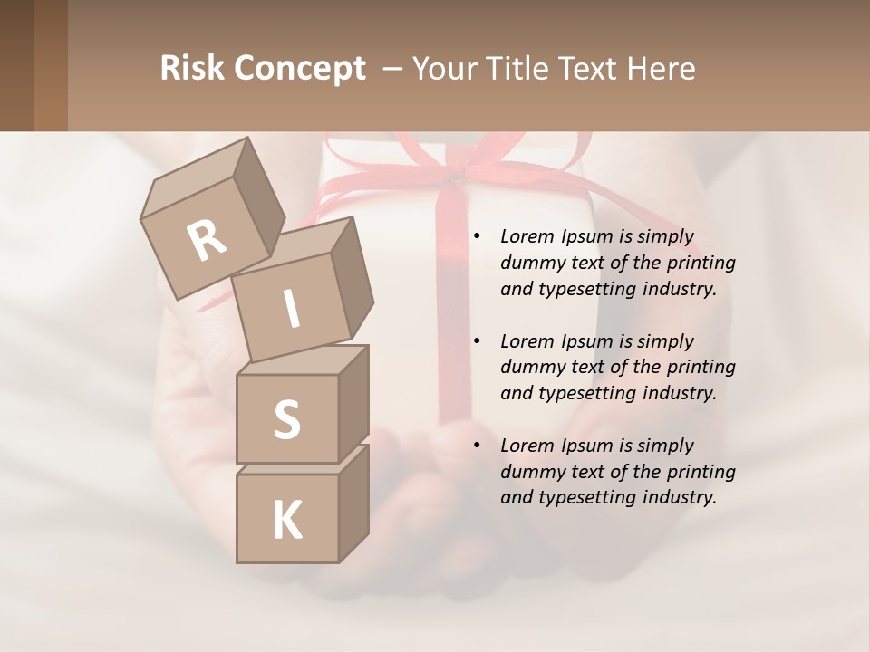 A Person Holding A Present In Their Hands PowerPoint Template