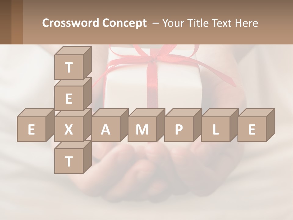 A Person Holding A Present In Their Hands PowerPoint Template