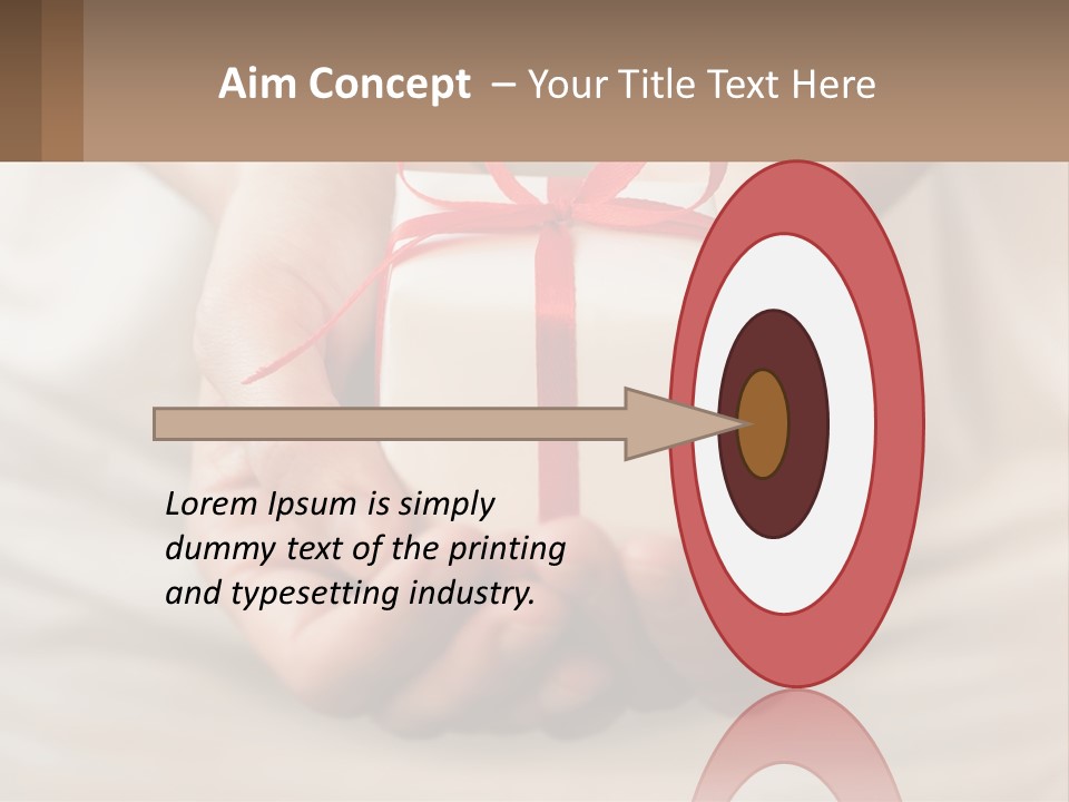 A Person Holding A Present In Their Hands PowerPoint Template