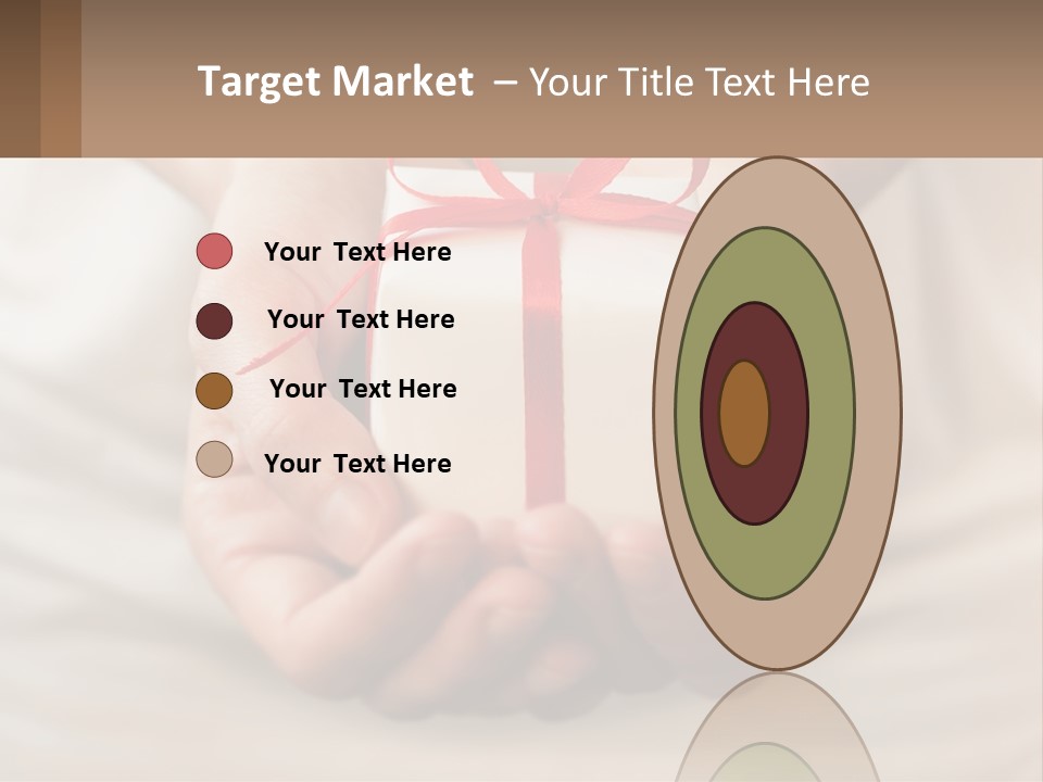 A Person Holding A Present In Their Hands PowerPoint Template