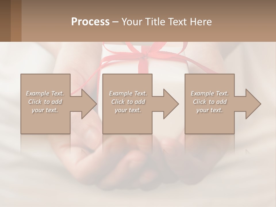 A Person Holding A Present In Their Hands PowerPoint Template
