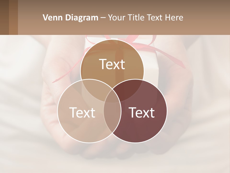 A Person Holding A Present In Their Hands PowerPoint Template