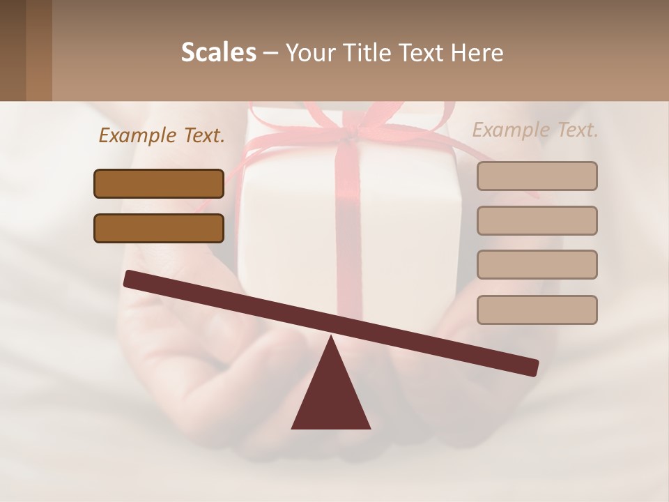 A Person Holding A Present In Their Hands PowerPoint Template