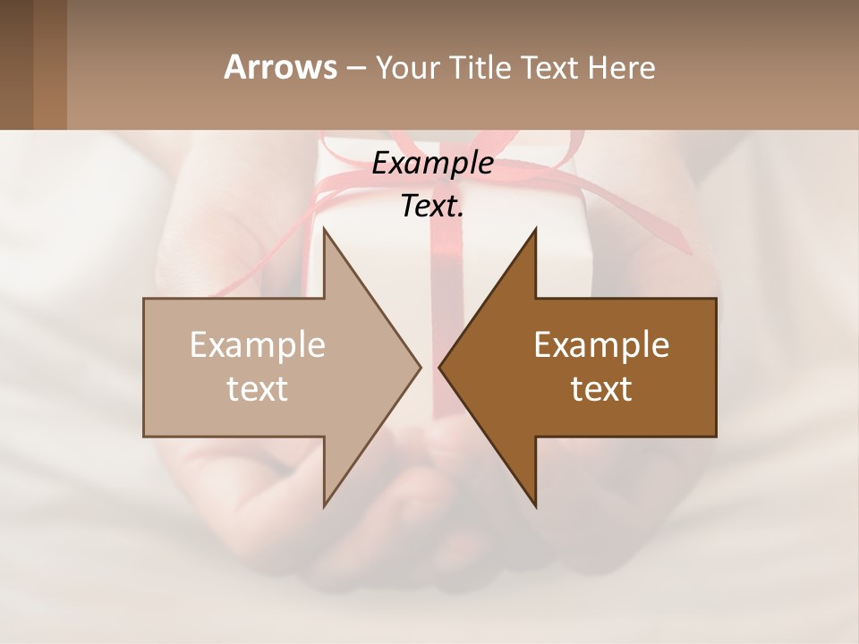 A Person Holding A Present In Their Hands PowerPoint Template