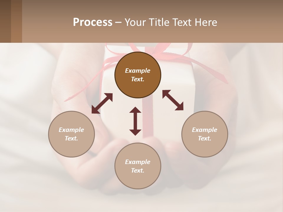 A Person Holding A Present In Their Hands PowerPoint Template