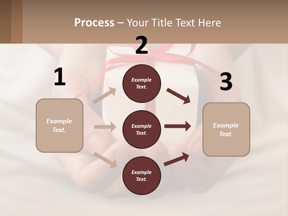 A Person Holding A Present In Their Hands PowerPoint Template