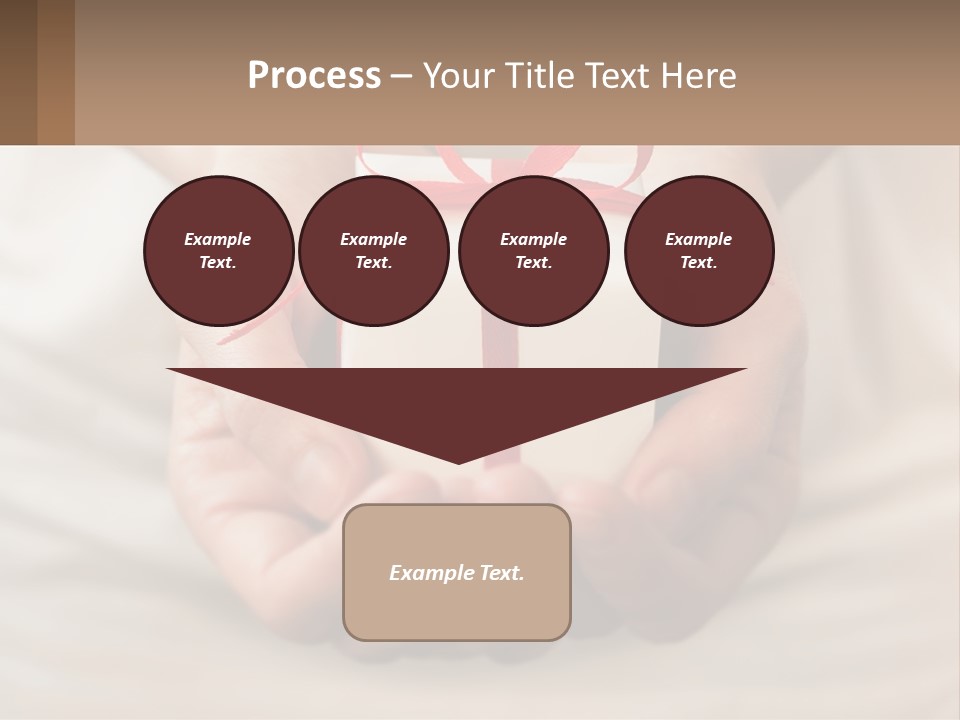A Person Holding A Present In Their Hands PowerPoint Template