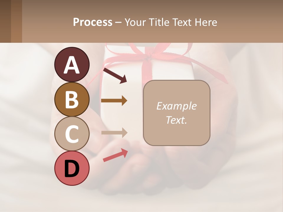 A Person Holding A Present In Their Hands PowerPoint Template
