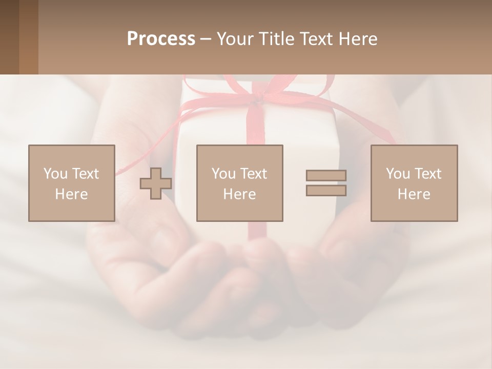 A Person Holding A Present In Their Hands PowerPoint Template