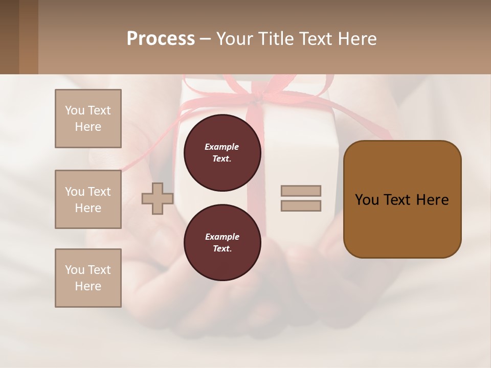 A Person Holding A Present In Their Hands PowerPoint Template