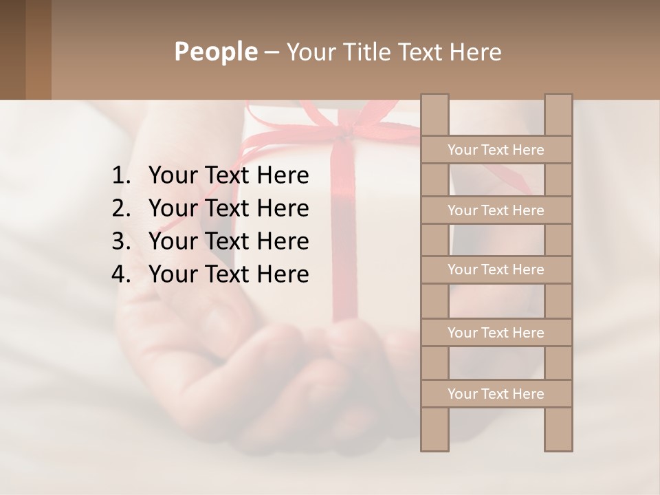A Person Holding A Present In Their Hands PowerPoint Template