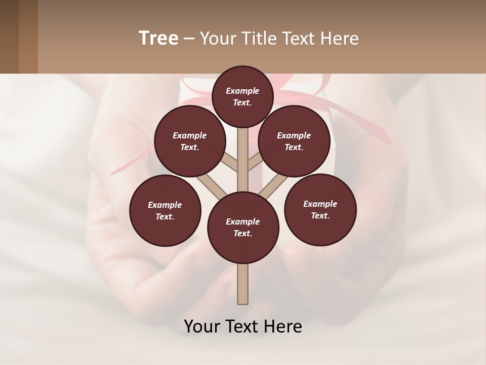 A Person Holding A Present In Their Hands PowerPoint Template
