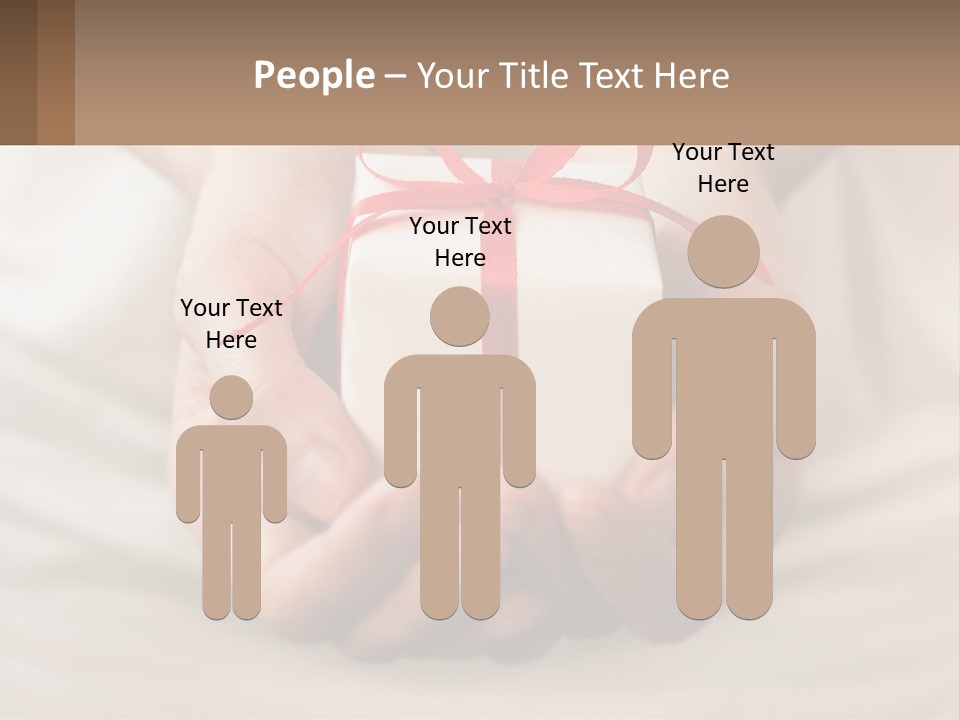 A Person Holding A Present In Their Hands PowerPoint Template