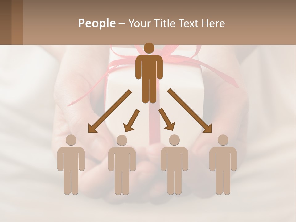 A Person Holding A Present In Their Hands PowerPoint Template