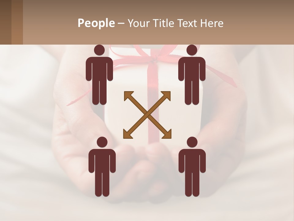 A Person Holding A Present In Their Hands PowerPoint Template