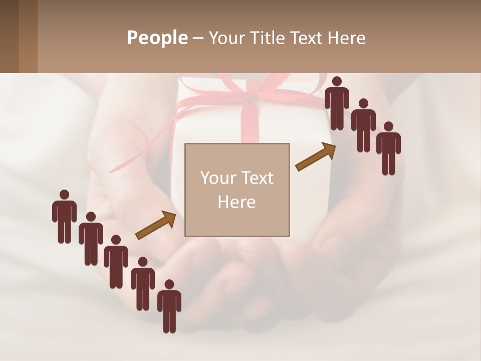 A Person Holding A Present In Their Hands PowerPoint Template