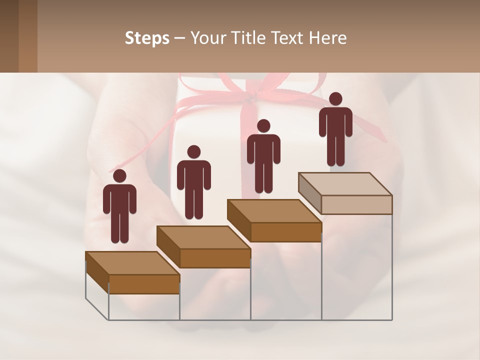 A Person Holding A Present In Their Hands PowerPoint Template