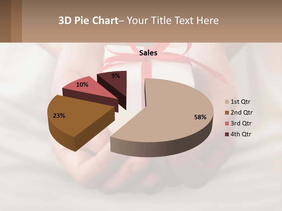 A Person Holding A Present In Their Hands PowerPoint Template