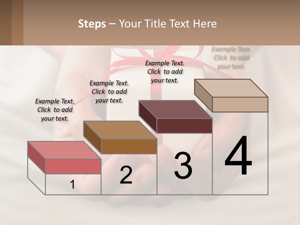 A Person Holding A Present In Their Hands PowerPoint Template