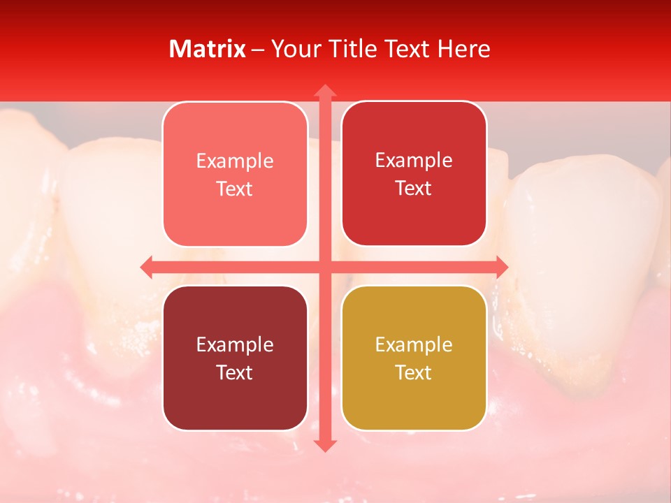 A Close Up Of A Tooth With A Red Background PowerPoint Template