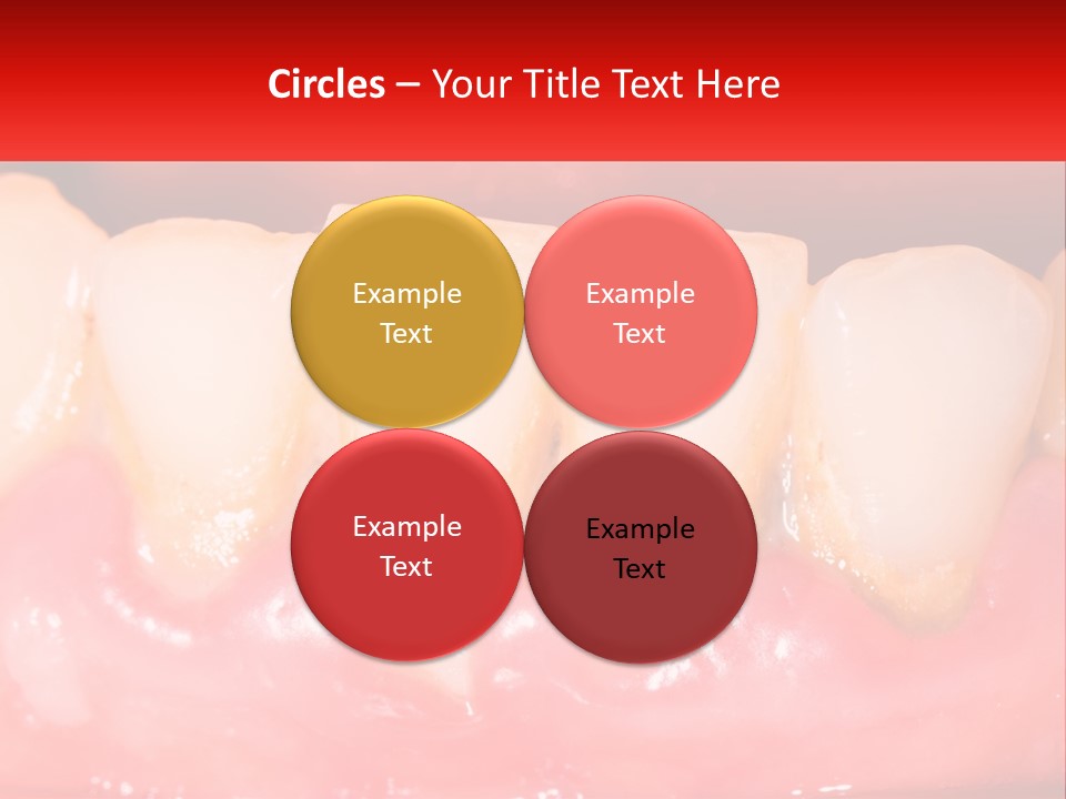 A Close Up Of A Tooth With A Red Background PowerPoint Template