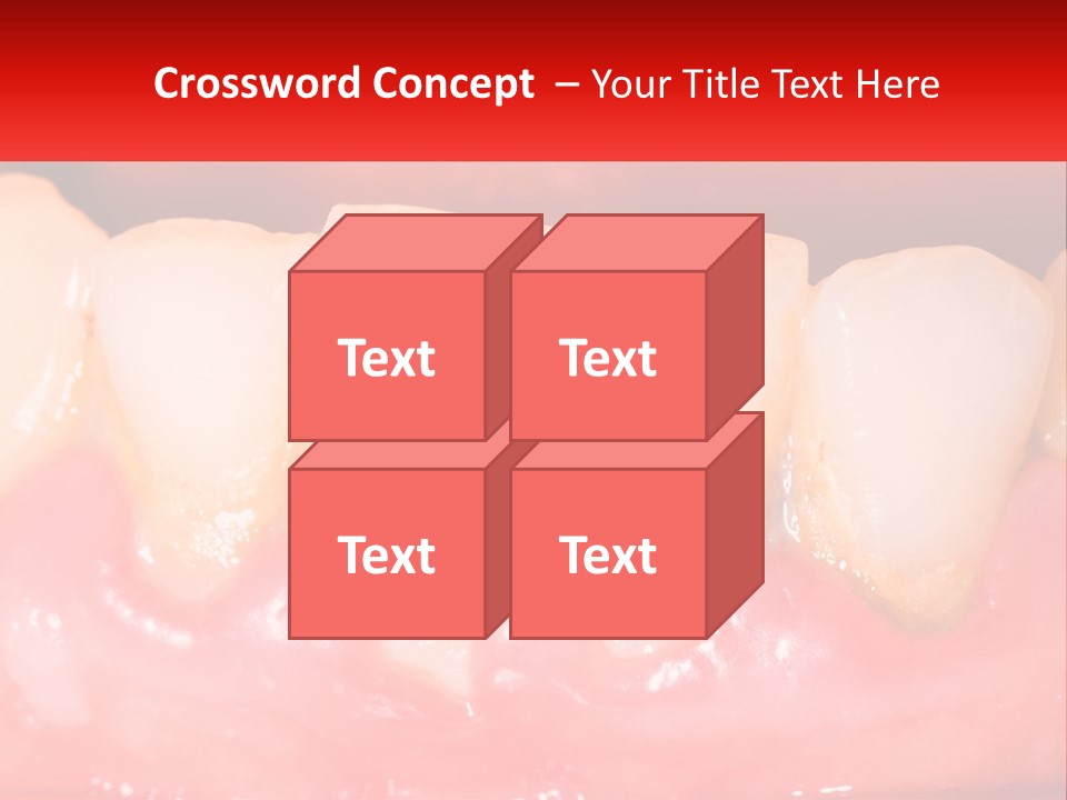 A Close Up Of A Tooth With A Red Background PowerPoint Template