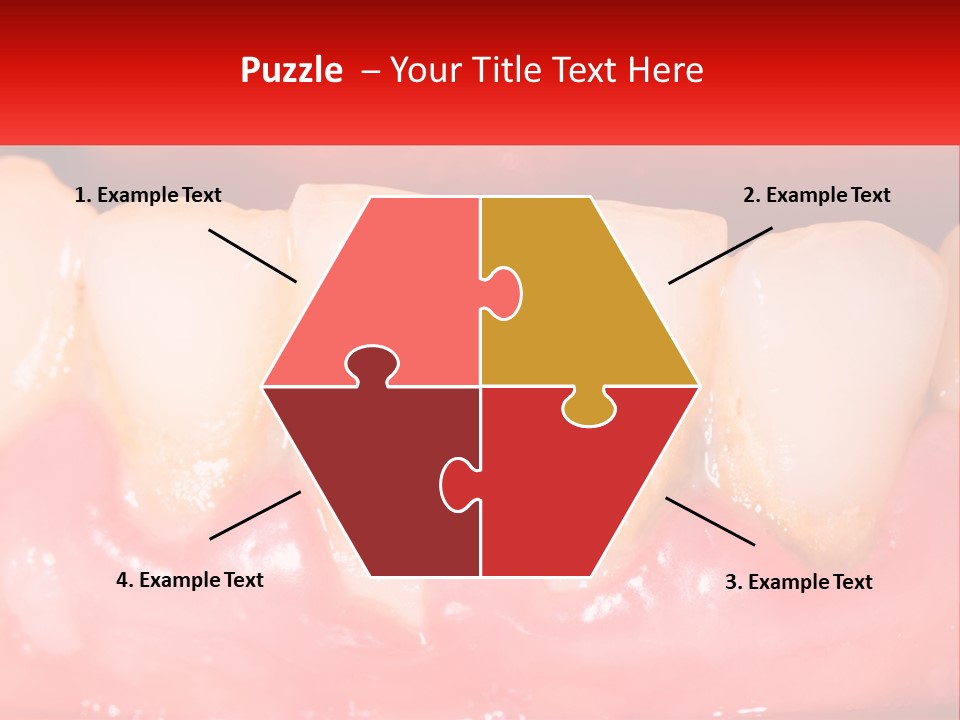 A Close Up Of A Tooth With A Red Background PowerPoint Template