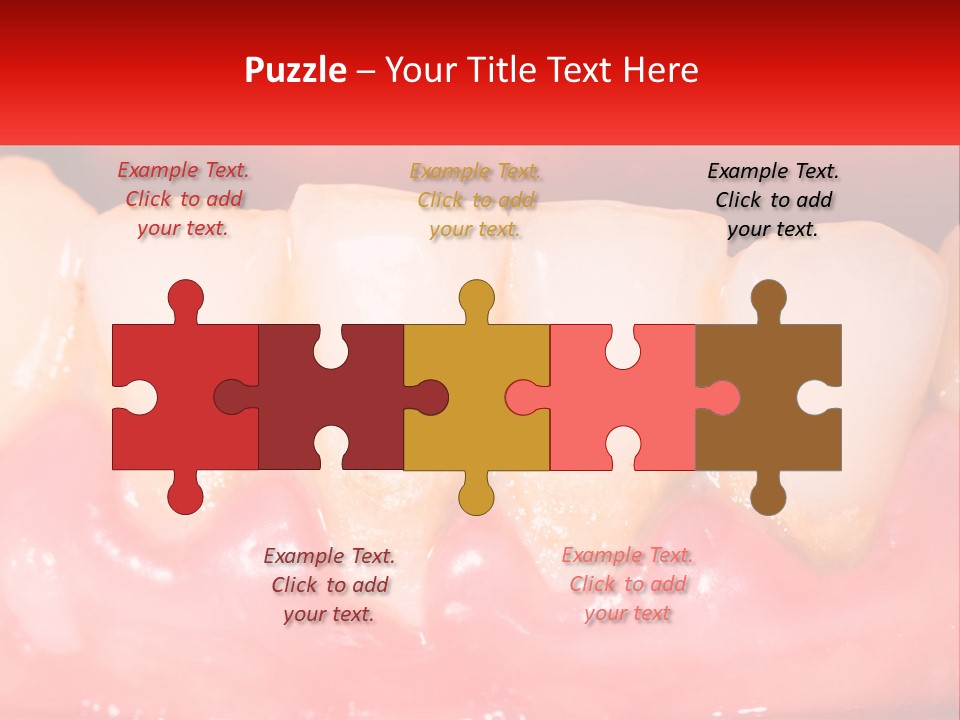 A Close Up Of A Tooth With A Red Background PowerPoint Template