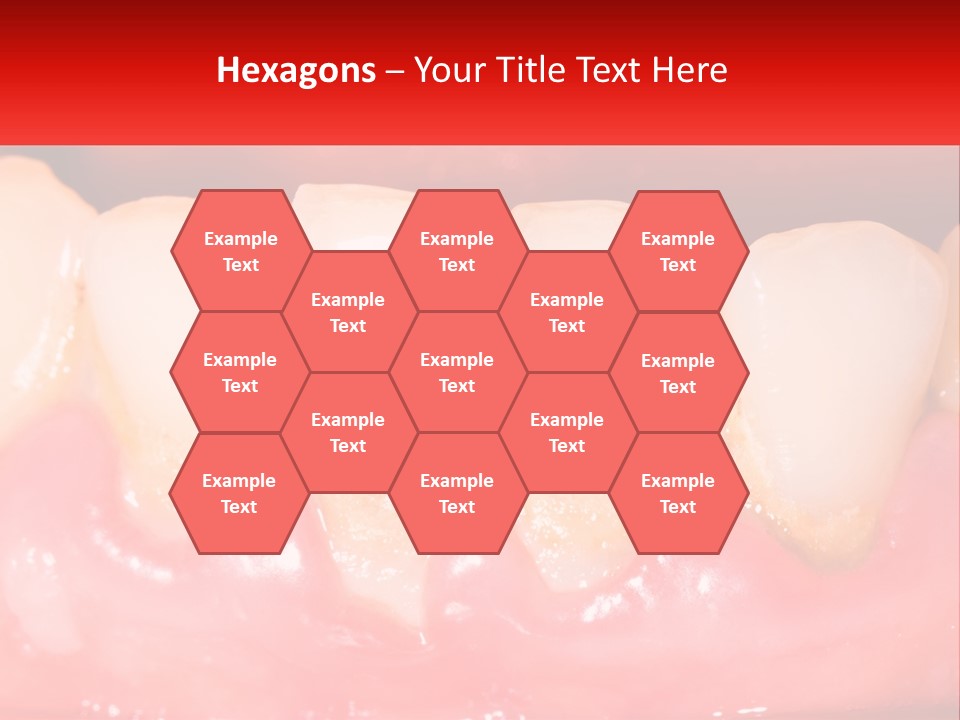 A Close Up Of A Tooth With A Red Background PowerPoint Template