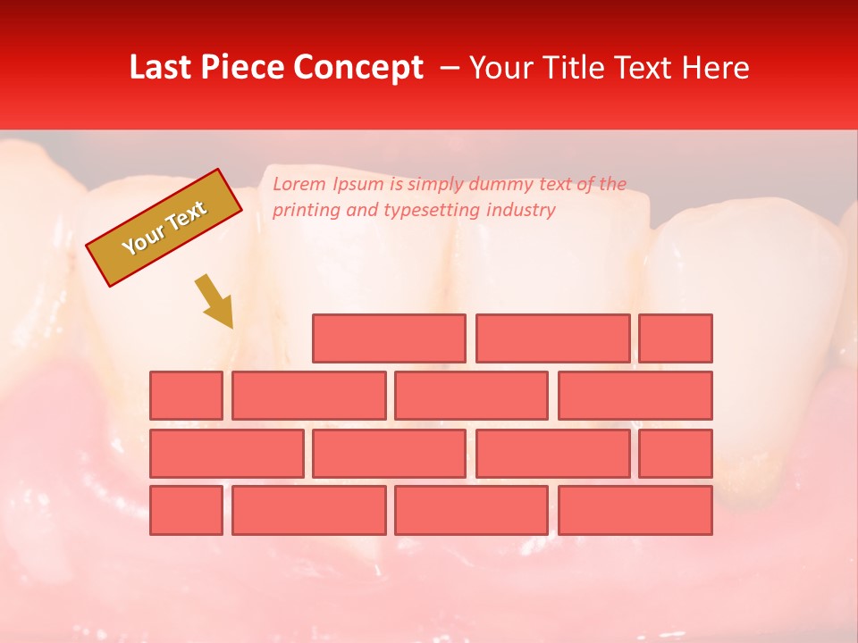 A Close Up Of A Tooth With A Red Background PowerPoint Template