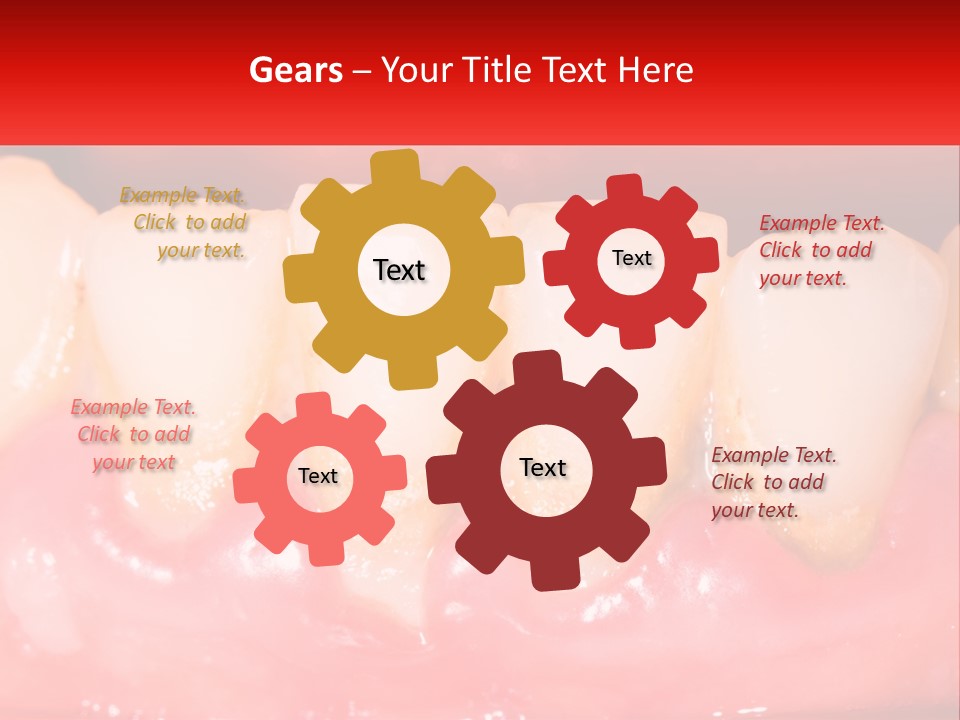 A Close Up Of A Tooth With A Red Background PowerPoint Template