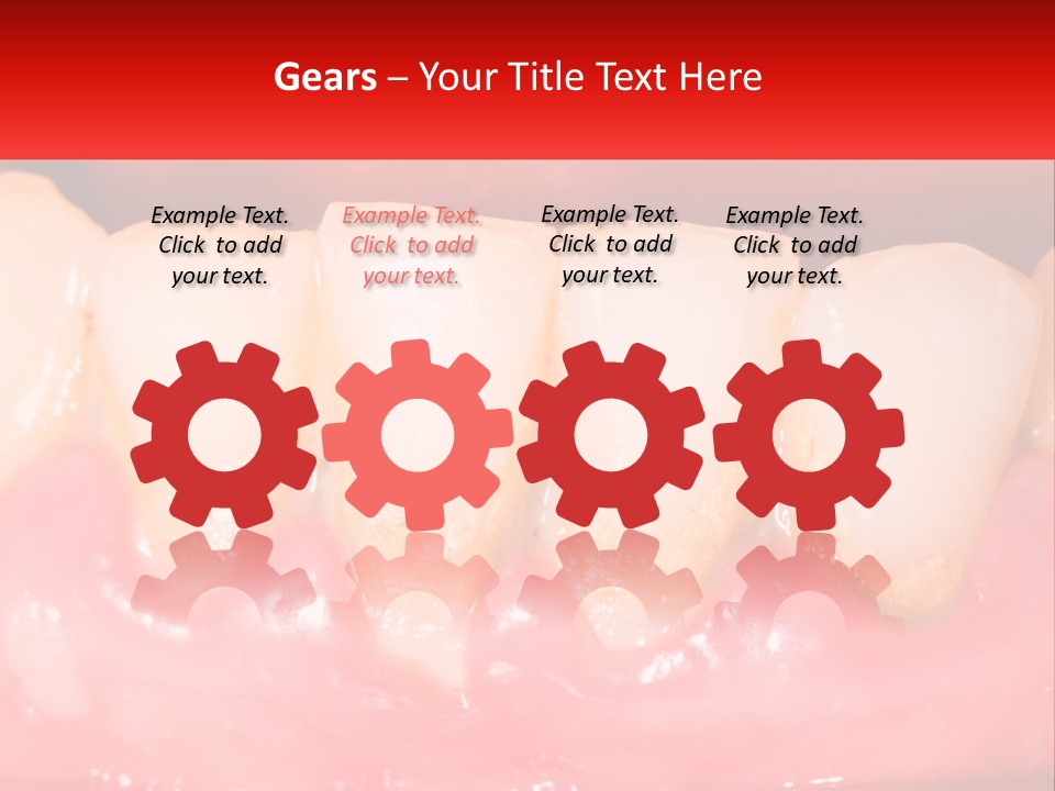 A Close Up Of A Tooth With A Red Background PowerPoint Template