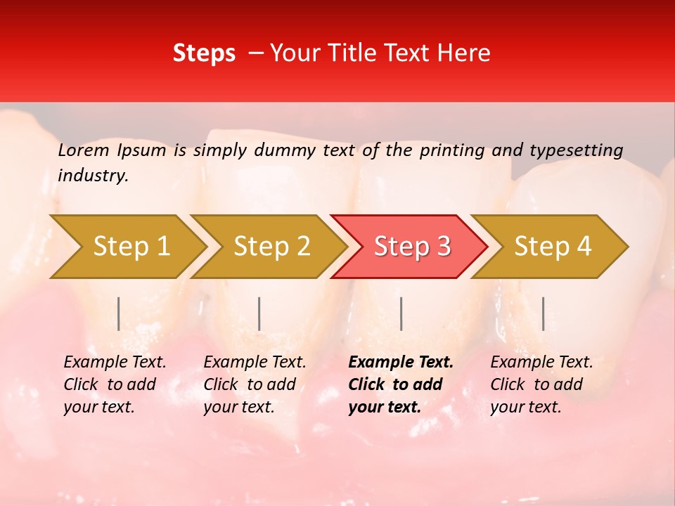 A Close Up Of A Tooth With A Red Background PowerPoint Template