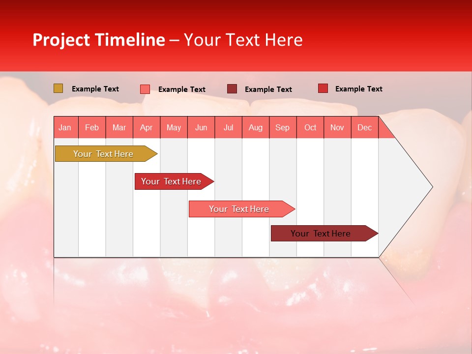 A Close Up Of A Tooth With A Red Background PowerPoint Template