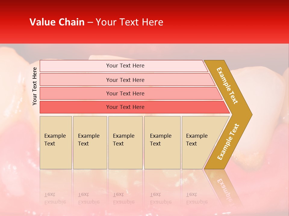 A Close Up Of A Tooth With A Red Background PowerPoint Template