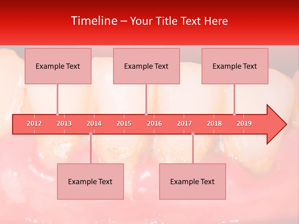A Close Up Of A Tooth With A Red Background PowerPoint Template