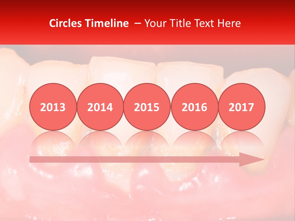 A Close Up Of A Tooth With A Red Background PowerPoint Template