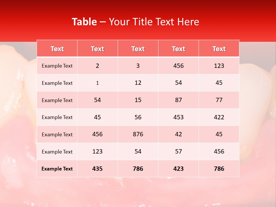 A Close Up Of A Tooth With A Red Background PowerPoint Template