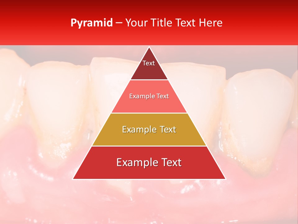 A Close Up Of A Tooth With A Red Background PowerPoint Template